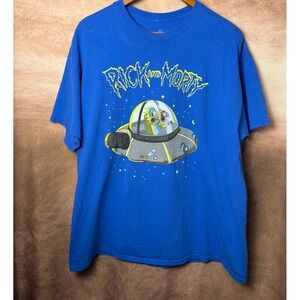 Rick and Morty Blue Graphic Tee Size XL Pre Owned